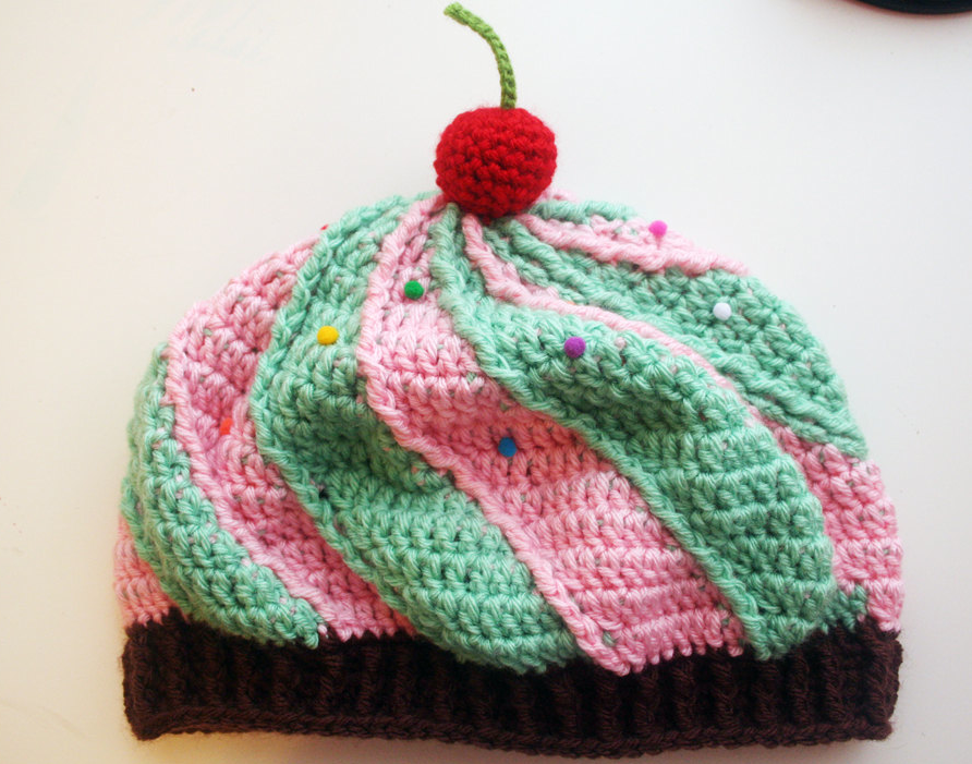 Crochet discount cupcake beanie