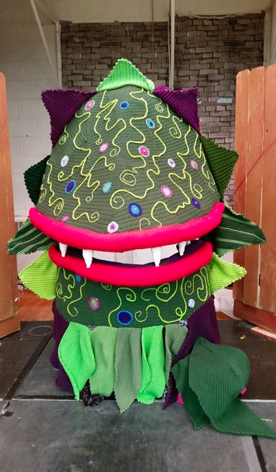 Check out these crocheted Audrey II Puppets from Little Shop of Horrors ...