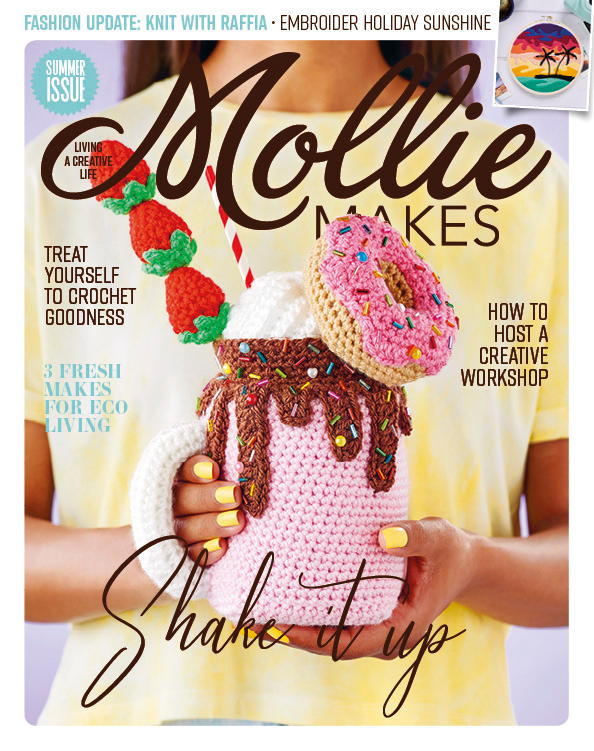 crocheted strawberry freak shake in Mollie Makes Magazine by Twinkie Chan