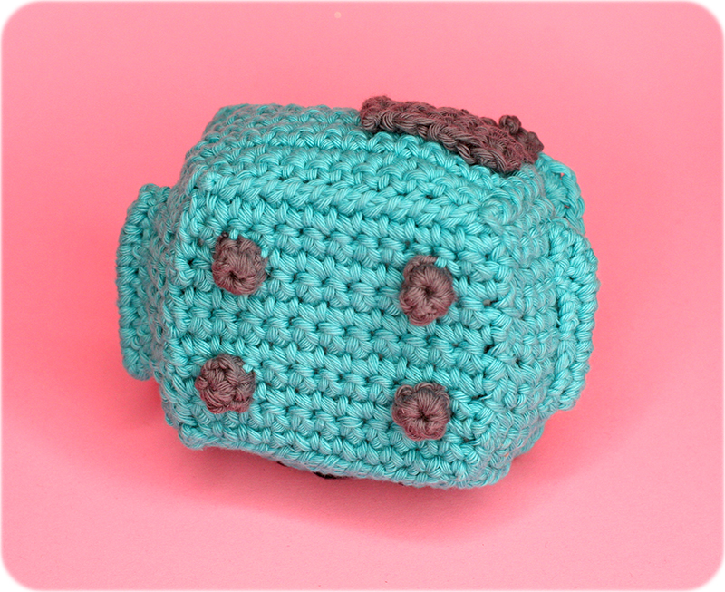 bottom of crocheted dumpster fire